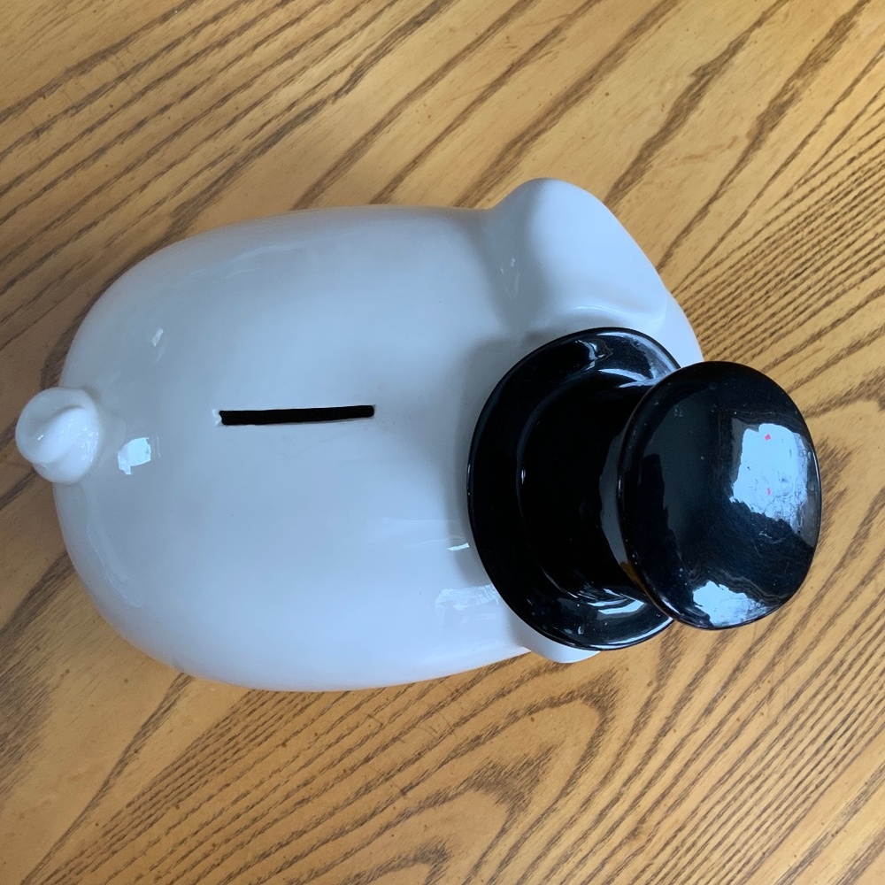 The Harvey Knox Kingdom Vintage Ceramic Piggy Bank With Top Hat - Picture 5 of 8